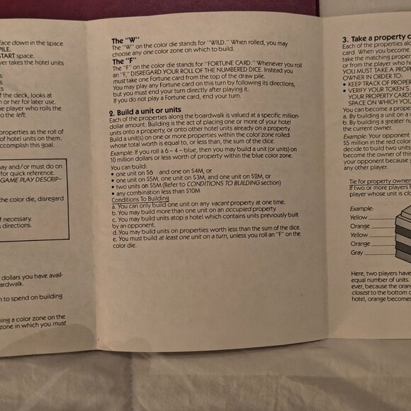 VINTAGE 1985 Parker Brothers ADVANCE TO BOARDWALK Board Game - Picture 9 of 15